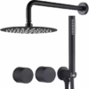 Black Shower Set Wall Mounted Shower System