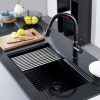 Black Workstation Kitchen Sink Undermount Stainless Steel Single Bowl Sink with Work Flow Ledg Black Workstation Kitchen Sink Undermount Stainless Steel Black Workstation Kitchen Sink Undermount Stainless Steel