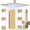 Brushed Gold Shower Jets System 16 Inch
