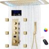 Brushed Gold Thermostatic Body Jets Shower System