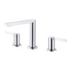 Brushed Nickel 3 Hole Basin Faucet Dual