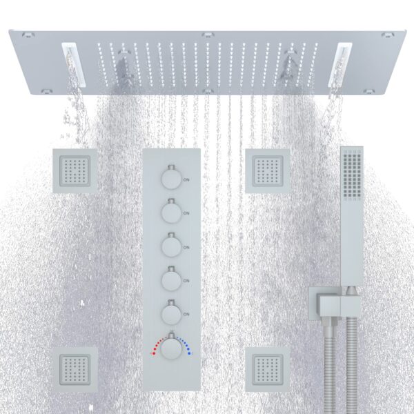 Brushed Nickel 4pcs Body Jet Full Body Shower System