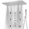 Brushed Nickel Rainfall Ceiling Shower Head Thermostatic