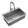 China Factory Wholesale 304 Stainless Steel Handmade Single Bowl Kitchen Sinks MP KS 005 2