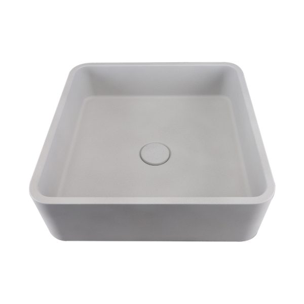 China square Modern Concrete Wash Basin Cement Concrete Bathroom Sink