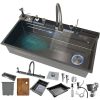 Christmas Discount Multifunctional Black Kitchen Sink 304 Smart Stainless Steel Large Sink with Dishwasher for Hotel Kitchen Christmas Discount Multifunctional Black Kitchen Sink 304 Christmas Discount Multifunctional Black Kitchen Sink 304