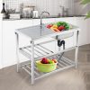 Commercial Portable Outdoor Kitchen Sink Stainless Steel Freestanding Hand Wash Single Bowl Nano Surface Treatment Square Two Commercial Portable Outdoor Kitchen Sink Stainless Steel Commercial Portable Outdoor Kitchen Sink Stainless Steel