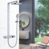 Contemporary 2 Function Wall Mounted Brass Shower