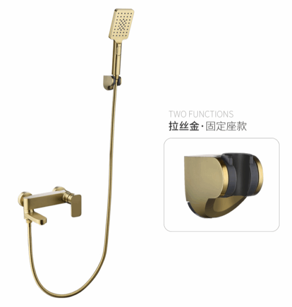 Contemporary Black Wall Mounted Thermostatic Shower Set Rainfall Bathroom Faucet Brass Construction Chrome Finish Brushed