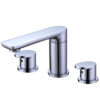 Contemporary Chrome Finish Brass Basin Mixer 3