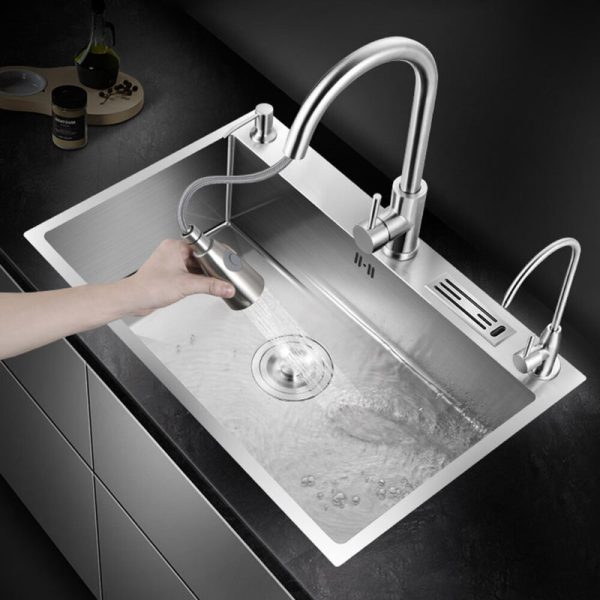 Customized Handmade Single Bowl Restaurant  Kitchen Stainless Steel Sink