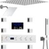 Digital Display Thermostatic Shower Set with Rain