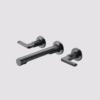 Dual Handle Gun Black Finished Wall Mounted
