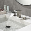 Dual Handle Thermostatic Brass Basin Faucet Mixer