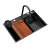 Factory Customize 304 Stainless Steel Single Kitchen Sink With Waterfall Faucet Factory Customize 304 Stainless Steel Single Kitchen Factory Customize 304 Stainless Steel Single Kitchen