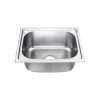 Factory-Priced Stainless Steel Single Bowl Square Moulded Sink with Two Holes Apron Front Installation Faucet-Free Feature Factory Priced Stainless Steel Single Bowl Square Factory Priced Stainless Steel Single Bowl Square