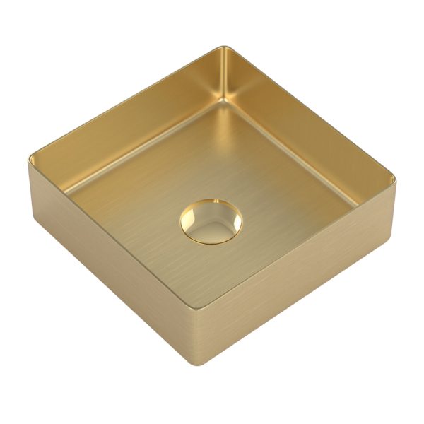 Factory Produces Bathroom Stainless Steel Sink High Quality Art Basin Square Countertop Wash Basin
