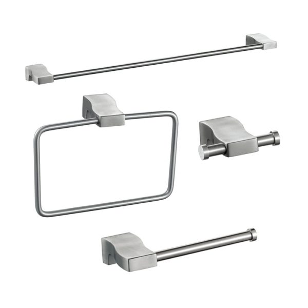 Factory Wholesale Modern Sus304  Bathroom  Hardware Accessories Set for Hotel Towel bar Towel Ring Paper Holder