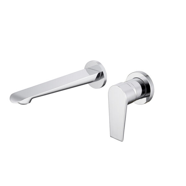 Fancy Design Chrome Brass Thermostatic Basin Taps Hot and Cold Built-In Wall Mounted Basin Faucets