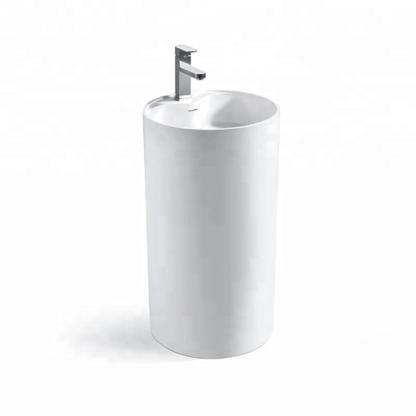 Foshan Pedestal Sink Freestanding Basin Cylindrical Washing Basin