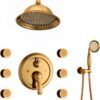Gold Ceiling Rain Shower System 3 Way