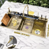 Golden Stainless Steel Waterfall Kitchen Sink Multifunctional.png 800x800