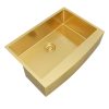 Golden Thickened 304 Stainless Steel Large Single Sink Semi-Inset Undercounter Kitchen Sinks Golden Thickened 304 Stainless Steel Large Single Golden Thickened 304 Stainless Steel Large Single