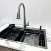 Gray Black Handmade Stainless Steel Kitchen Sink.jpg 800x800