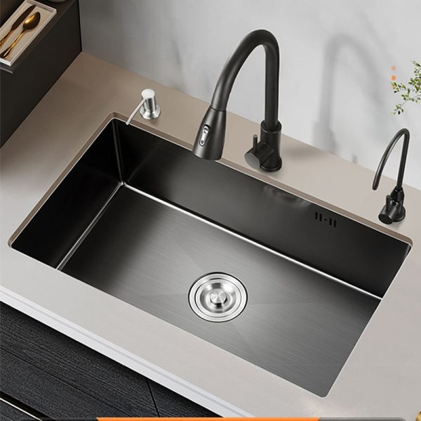 Hand Washing Sink Designed Undermount Black Stainless Steel Kitchen Sink