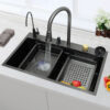 Handmade 75x46x22cm Multifunctional Stainless Steel Kitchen Sink