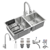 Handmade Stainless Steel Brushed Nano Sink No Fading Double Bowl Undermount Kitchen Sink Handmade Stainless Steel Brushed Nano Sink No.png 800x800 800x800 Handmade Stainless Steel Brushed Nano Sink No.png 800x800 800x800