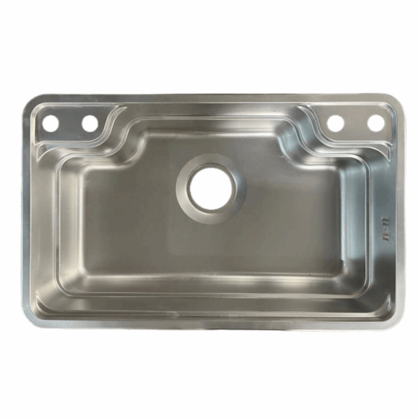 Handmade Vietnam Style Stainless Steel Single Bowl Kitchen Nano Workstation Above Counter One Piece Steel Drain Pressed Sink