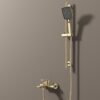 High Pressure Modern Brushed Gold Rain Shower