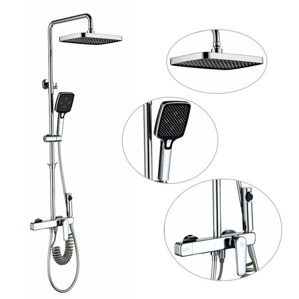 High Quality Faucet Bathtub Chrome Thermostatic Bathroom Rainfall Shower Mixer and Smart Set Faucets Rain Shower System