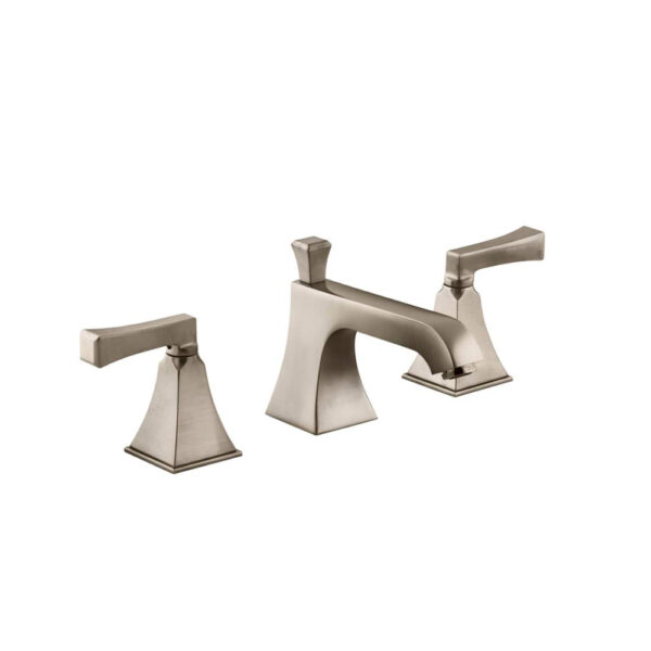 Grifo de baño moderno de alta calidad H59 de latón con doble manija y níquel cepillado, grifo para lavabo de cobre