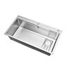 High Quality Stainless Steel Handmade Kitchen Sink Modern Design Single Bowl with Drainer Simple Style Counter Installation High Quality Stainless Steel Handmade Kitchen Sink 3 High Quality Stainless Steel Handmade Kitchen Sink 3