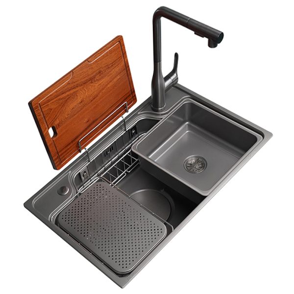 High Quality Stainless Steel Single Bowl Kitchen Sink Durable & Easy to Clean Three Holes for Modern Kitchens Factory Production