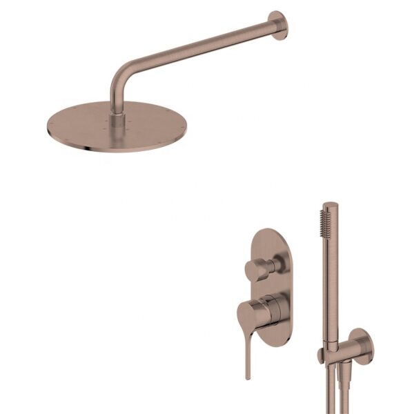High Quality Watermark Modern Stainless Steel Rose Gold Hot Cold Water Single Handle Modern Mixer  Shower Set