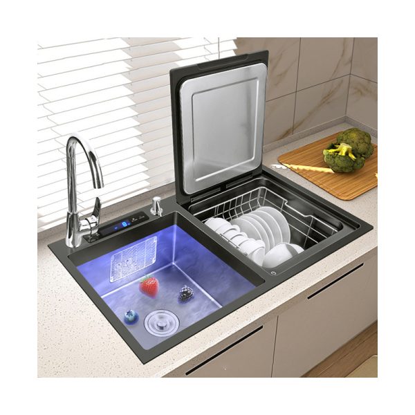 Home European Standard Built-in Kitchen 8 Sets of Tableware Automatic Countertop Dishwasher Smart Kitchen Sink
