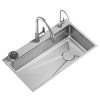 SUS304 Stainless Steel Thickened Sink Kitchen Large Single Sink Undercounter Washbasin Honeycomb Embossed SUS304 Stainless Steel Thickened Sink Honeycomb Embossed SUS304 Stainless Steel Thickened Sink