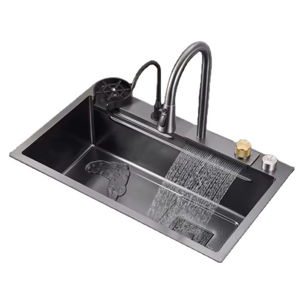 Hot Selling Modern Style Sink Stainless Steel 304 Multifunctional Waterfall Kitchen Sink