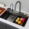 Kitchen Sink Stainless Steel Handmade Above Mount Waterfall Faucet Farmhouse Kitchen Sink Hot Selling Nano Grey Step Kitchen Sink.png 800x800 800x800 Hot Selling Nano Grey Step Kitchen Sink.png 800x800 800x800