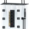 Hotel Grade Black Brass Wall Mounted Shower