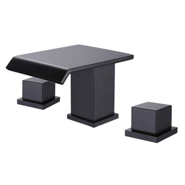 Custom Basin Mixers Matt Black Solid Brass Bathroom Faucets