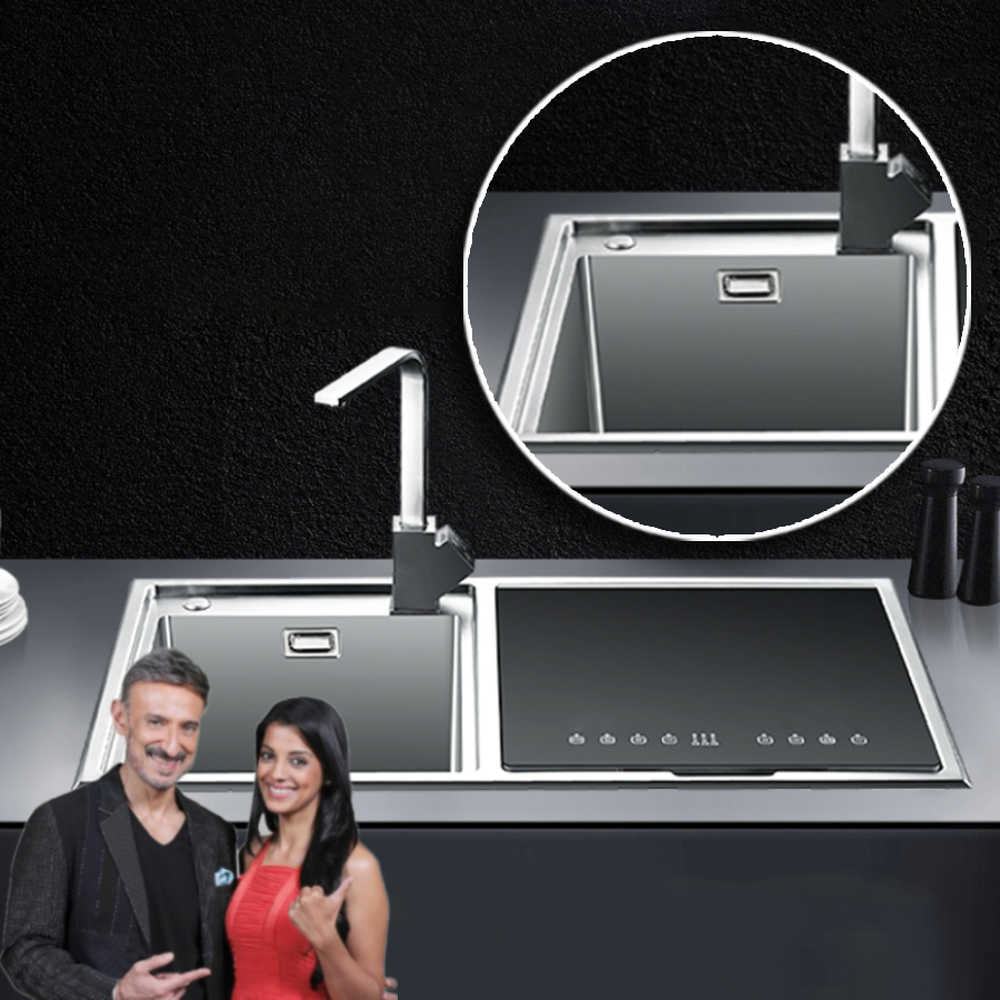 New Technology Single Nano Black Hidden Digital Smart Kitchen Sink Handmade Undermount Dishwasher Compatibility KAHNOS New Technology Single Nano Black Hidden New Technology Single Nano Black Hidden Digital Smart Kitchen Sink Handmade Undermount Dishwasher Compatibility