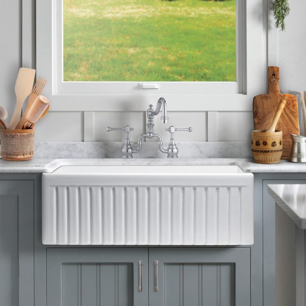Double Bowl Kitchen Sink Apron Front Mount Furniture Ceramic Bowl Porcelain Farmhouse Undermount