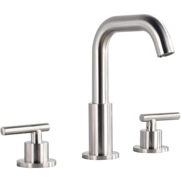 Kaiping Modern Bathroom Mixer Faucet Brushed Nickel Basin Faucet Dual Handle Hot Cold Sink Water Faucet