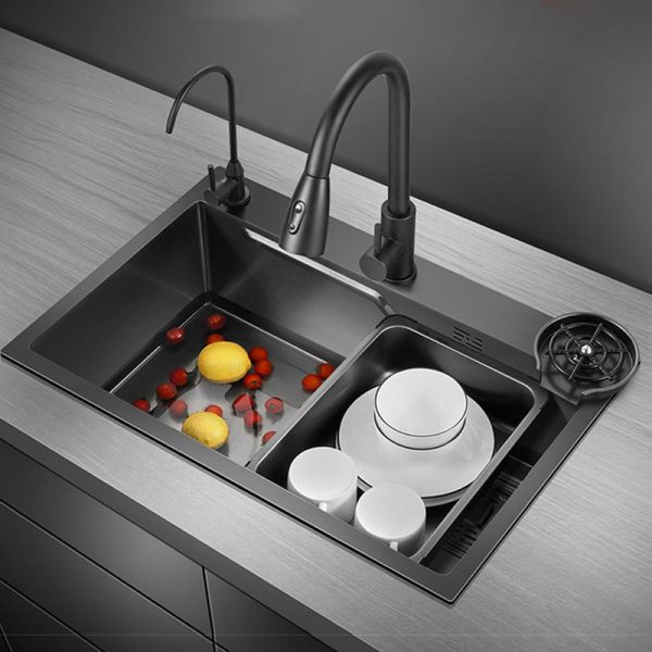 Kitchen Accessory Single Double Bowl Undermount Handmade 201/304 Stainless Steel Kitchen Sink
