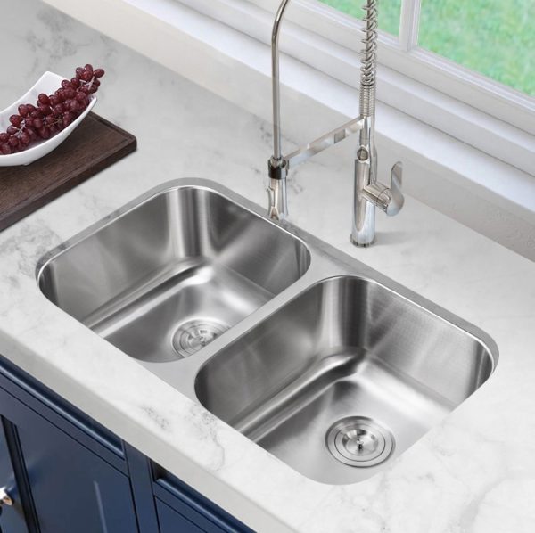 Kitchen Sink Supplier 8247 50/50 Stainless Steel Sinks Double Bowl Kitchen Sink