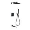 LUSA 3 Functions Black Shower Set Concealed